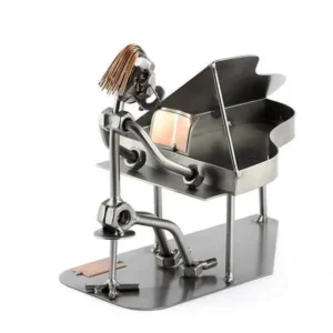 Vleugel met pianist miniatuur beeldje