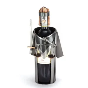 vrouwe justitia wijnfles houder