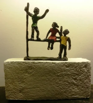 De Gekleurde kindervriendschap beeldje