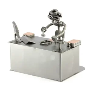 Ambtenaar jubileum geschenk beeldje