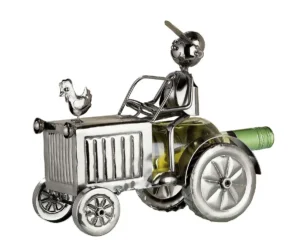 Wijnfleshouder tractor rijden