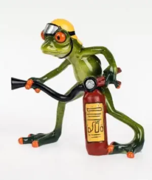 Beeldje Brandweer kikker bus