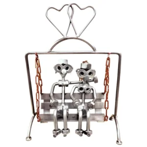 Metalen beeldje liefdes schommel