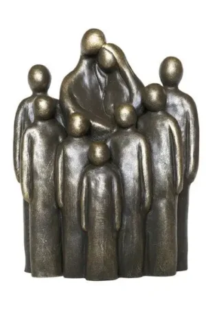 Beeldje Gezin met 7 grote kinderen