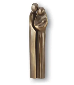 Bronzen beeldje gezin geboorte