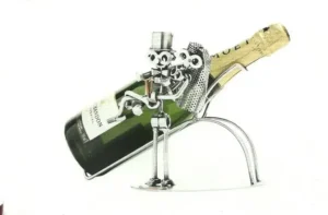 Champagnefles houder bruidspaar