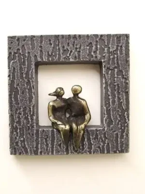 Beeldje Bewondering voor elkaar wanddecoratie