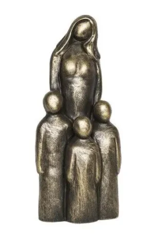 Moeder en drie pubers kinderen