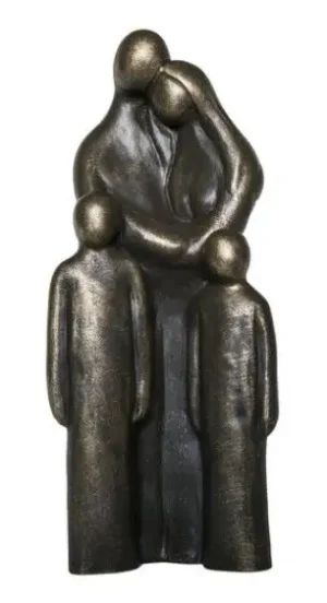 Gezin met twee pubers sculptuur