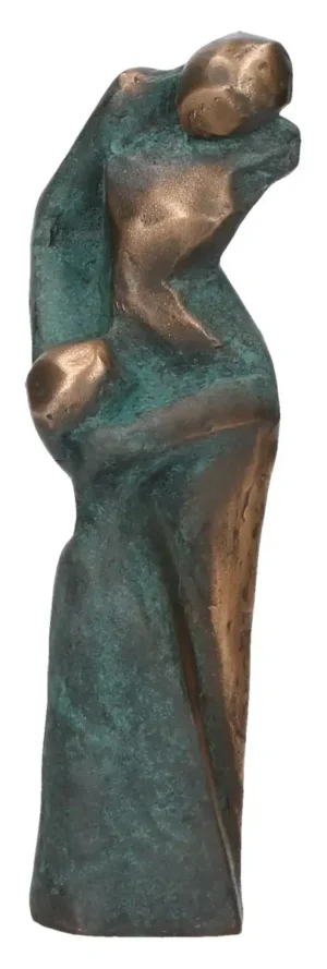 Bronzen beeld moeder en dochter