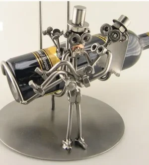 Bruidspaar wijnfles/bierfles houder