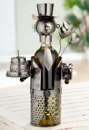 Wijnfleshouder/ bierfleshouder Gefeliciteerd - verjaardag